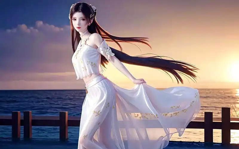 wallpaper国漫壁纸:清新甜美范,白裙飘飘的田灵儿美出新高度