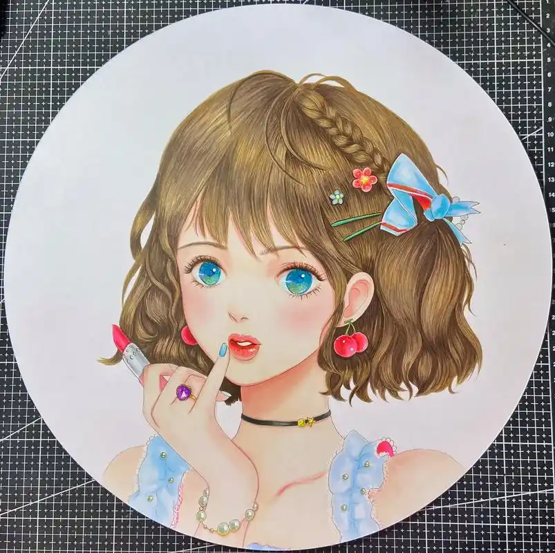 插画作业～时尚女孩2.#马克笔手绘 #临摹 - 抖音