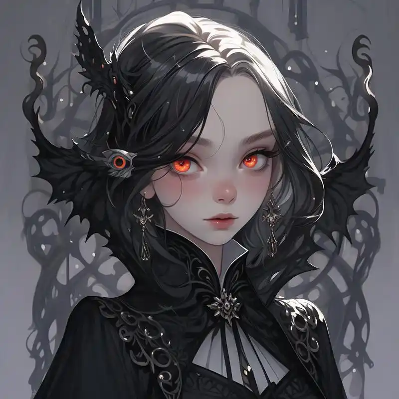 97神秘女鬼头像92 探索未知的诡异与美丽,一组神秘的女鬼头像来袭