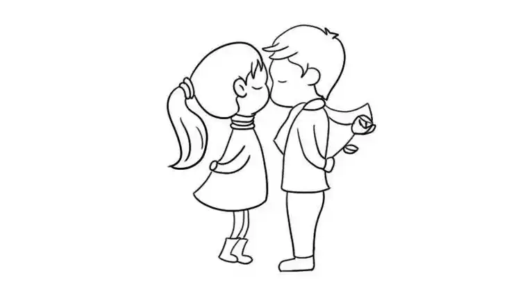 爱情 strong>简笔画情侣 /strong>