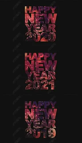 2019到2021三款新年快乐背景视频