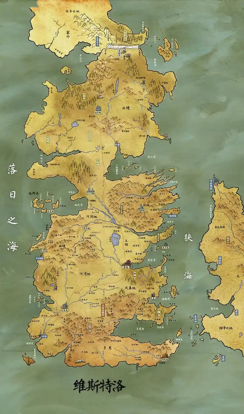 维斯特洛的七国地图. 靡不有初, - 抖音