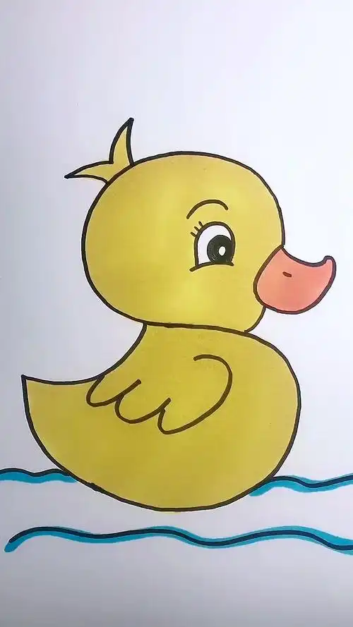画画原来如此简单#用s教你画小鸭子