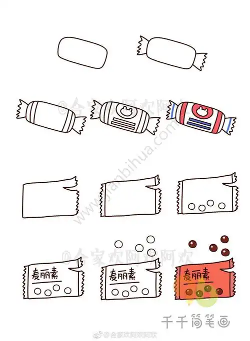 可爱小零食简笔画 零食怎么画简单又可爱