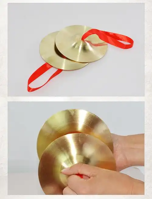 onevan 铜镲乐器儿童三句半道具舞台表演大小纯响锣鼓奥尔夫打击拇指