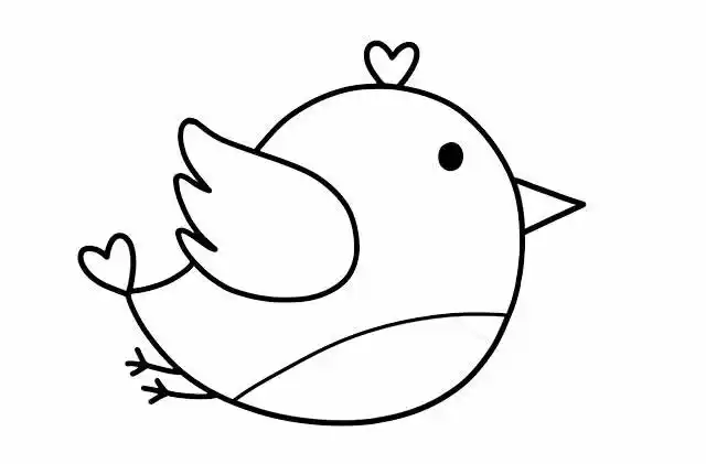 彩色小鸟简笔画简单步骤图片教程