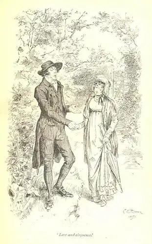 e.brock黑白插画《傲慢与偏见》