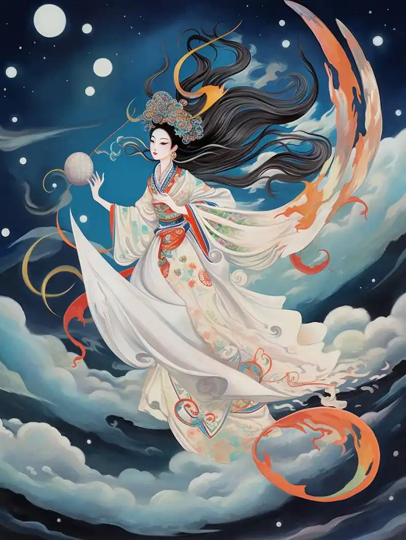 嫦娥奔月图片  93嫦娥奔月,是中华民族流传千古的美丽传说.