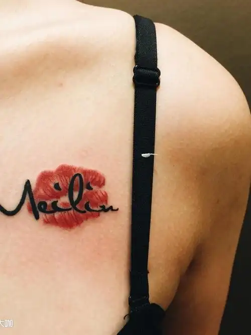 情侣名字纹身_纹身图案手稿图片_茜茜的纹身作品集