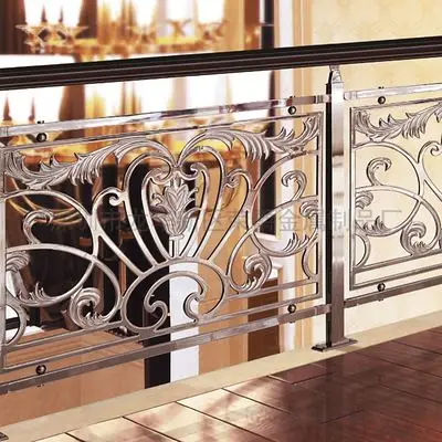 供应新款楼梯扶手 镀玫瑰金现代中式别墅酒店室内不锈钢护栏定做
