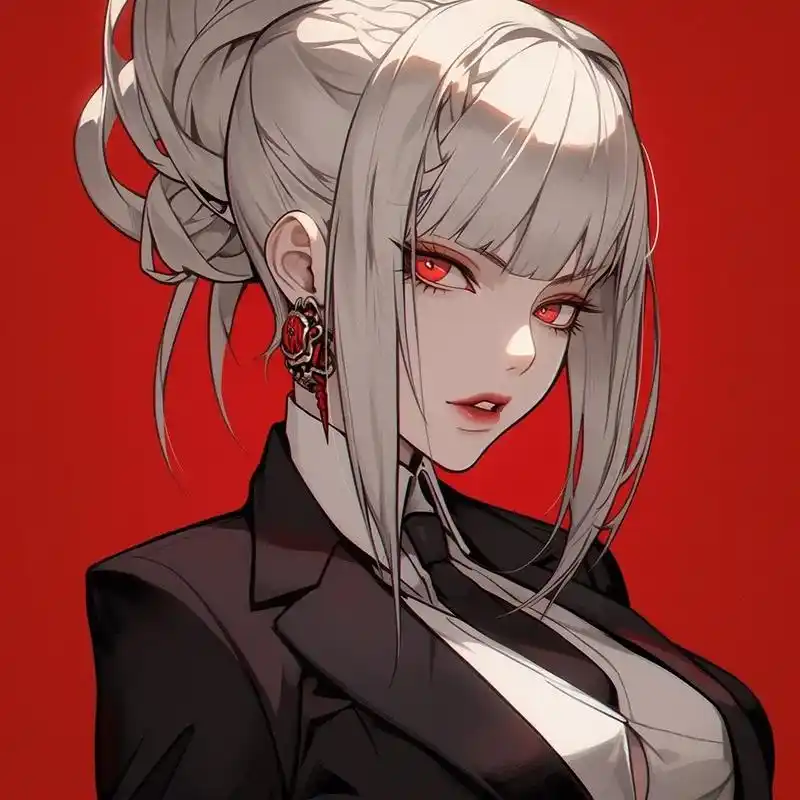 谁说女生不能穿西装 我就是最好的证明#动漫女头 #女生头像  - 抖音