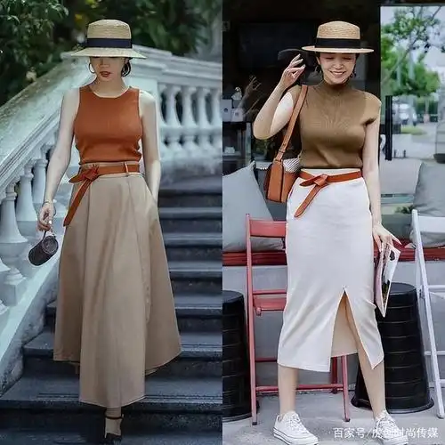 同时还需要兼顾到清凉感,因此在整体的搭配上要多多尝试穿裙子,少穿