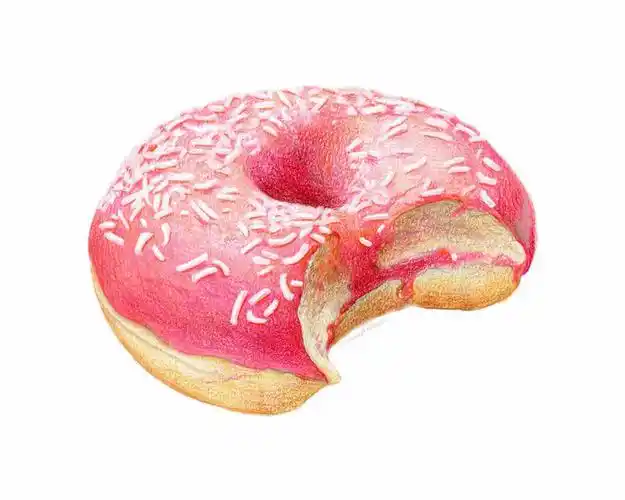 糕点写实彩铅画三