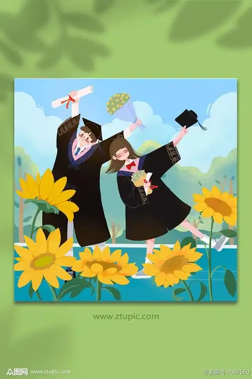 设计再也不加班~一组手绘插画风毕业季海报分享给大家但青春不散场