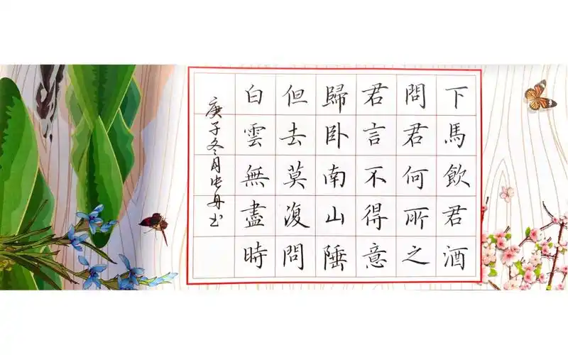 但去莫复问白云无尽时07中性笔手写王维送别