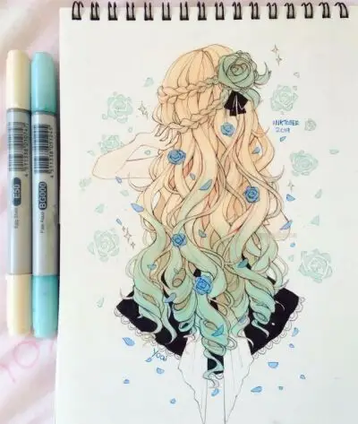 动漫绘画图女孩子都喜欢画漂亮的动漫人物,当然想要画好人物,发型是很