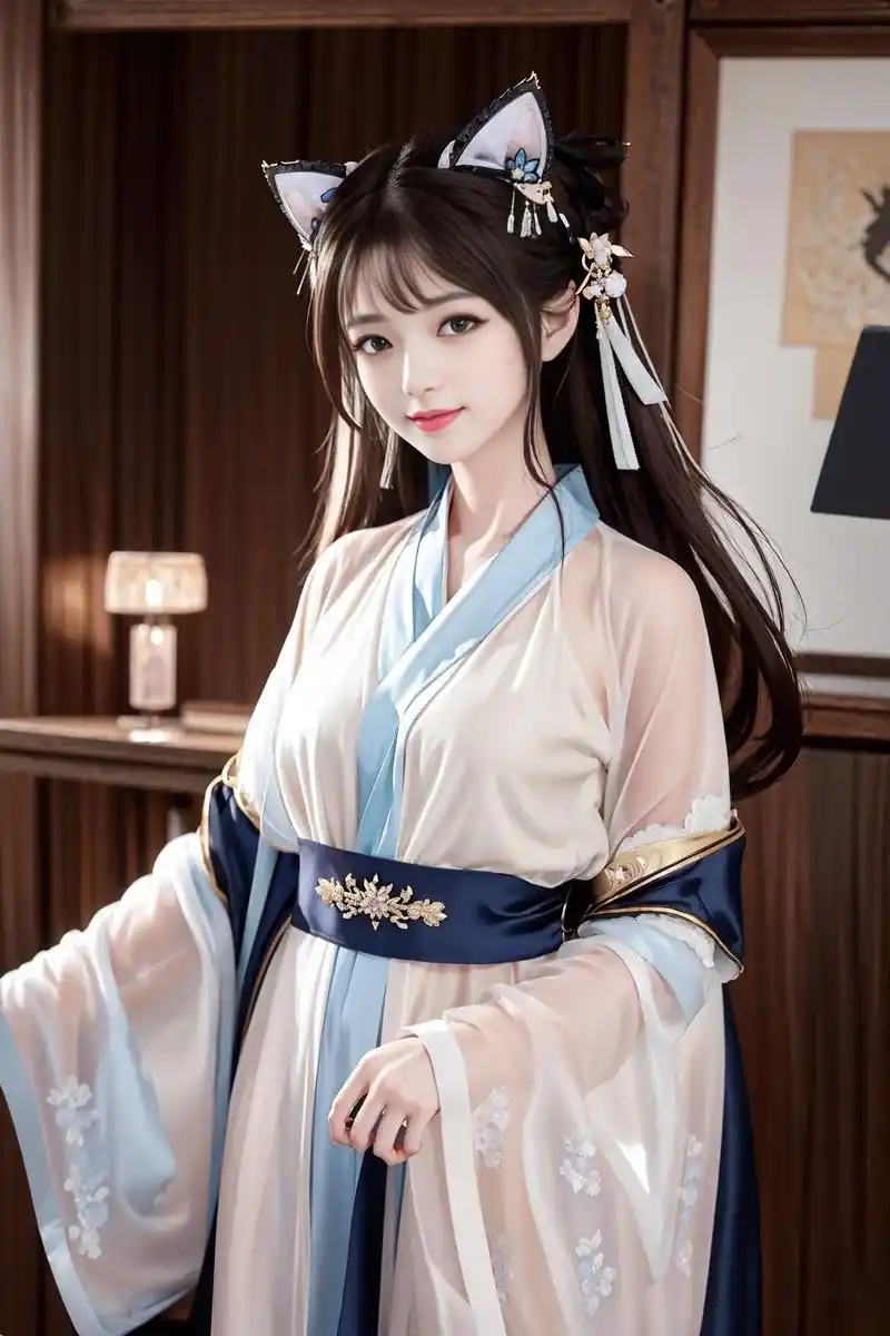 古装汉服猫耳小姐姐.#ai绘画 #古风美女 #猫耳 #唯美古 - 抖音