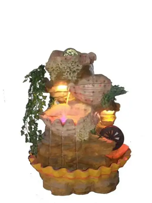 假山流水喷泉水景/贝壳海螺室内外山水景观 假山鱼缸客厅风水鱼池