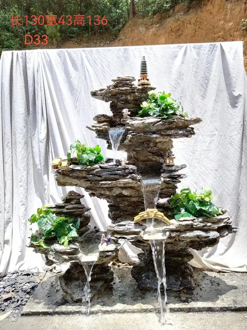 真石假山流水摆件造景#英石之乡 #庭院造景 #鱼池假山 #英 - 抖音