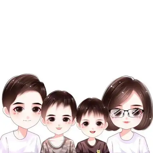 朋友圈个性头像,全家福动漫图片手绘,有你想要的