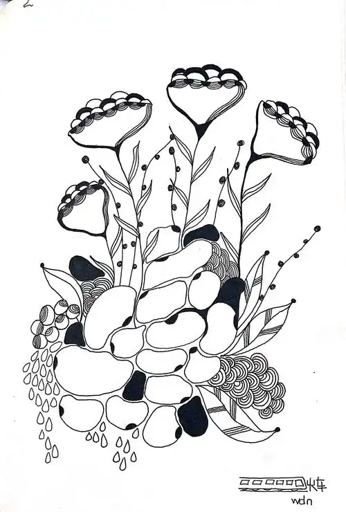 禅绕画·线描装饰画·手绘·插画