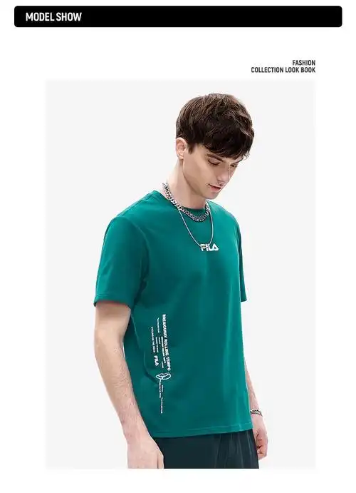 filafusion斐乐潮牌男子短袖t恤2022夏季新款简约休闲短袖男装商场
