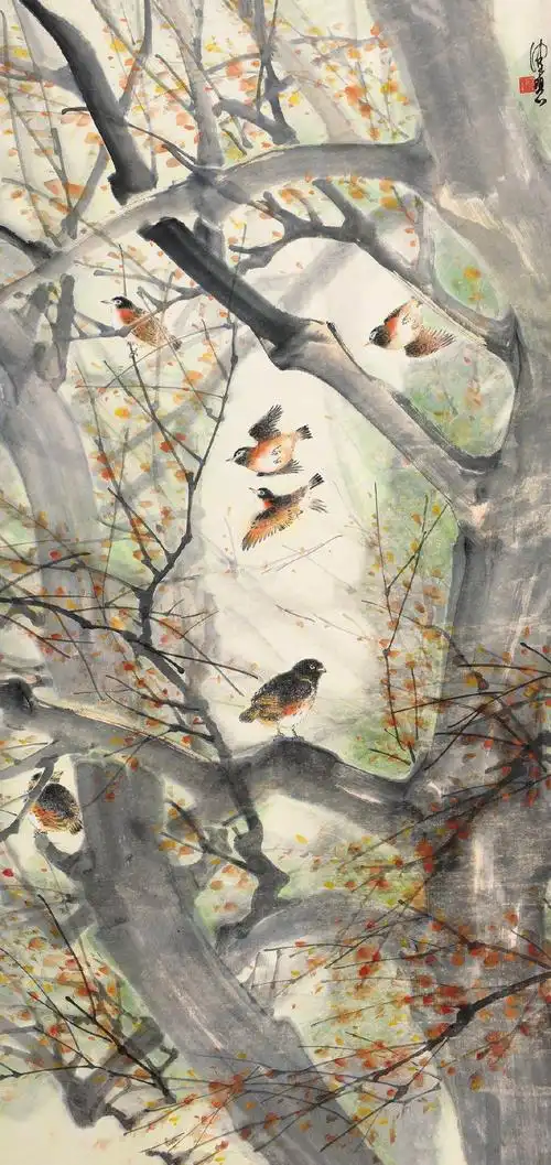 中国女画家 陈佩秋 花鸟画作品,高清28副欣赏