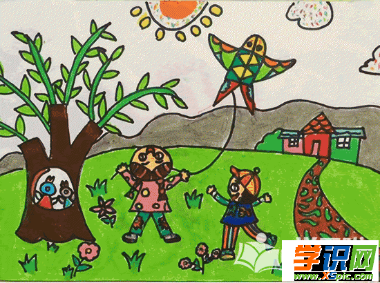 10岁儿童风景画作品