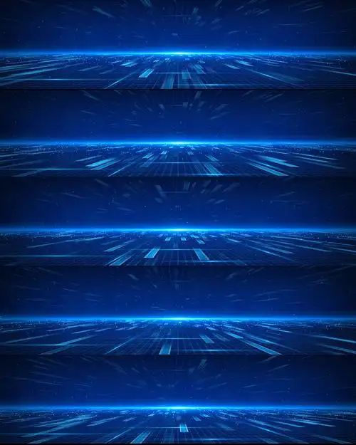 蓝色全息科技背景8k_8000x2000_高清视频素材下载(编号:8432425)_影视