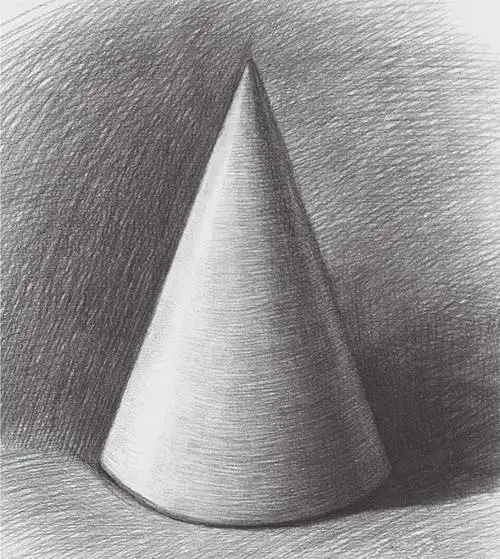 素描圆锥体的画法(4)