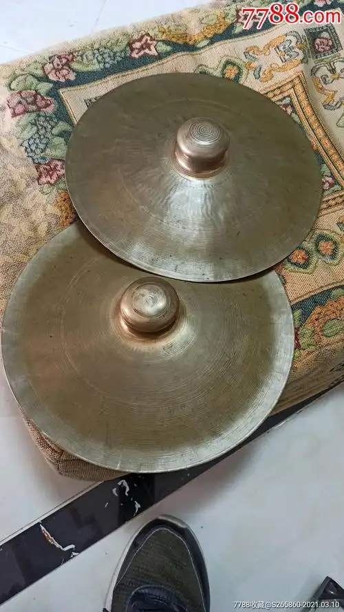 铜镲(雌雄铙)漂亮完美品(供欣赏)-锣/钹/镲-7788放映机