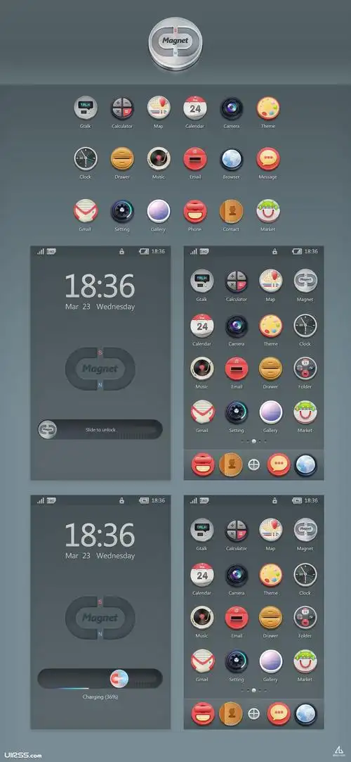 手机主题界面ui作品