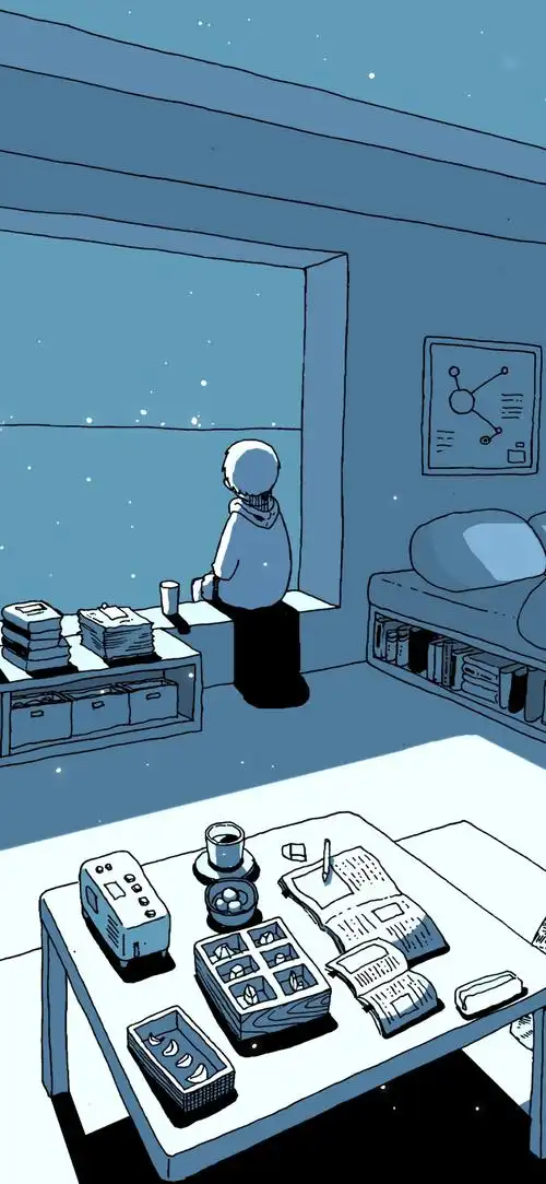 蓝色主题风格创意手机壁纸