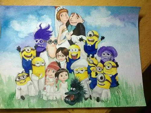 一个稿子…… 貌似被称作小黄人全家福 【一脸惊恐】