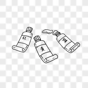 颜料简笔画图片素材