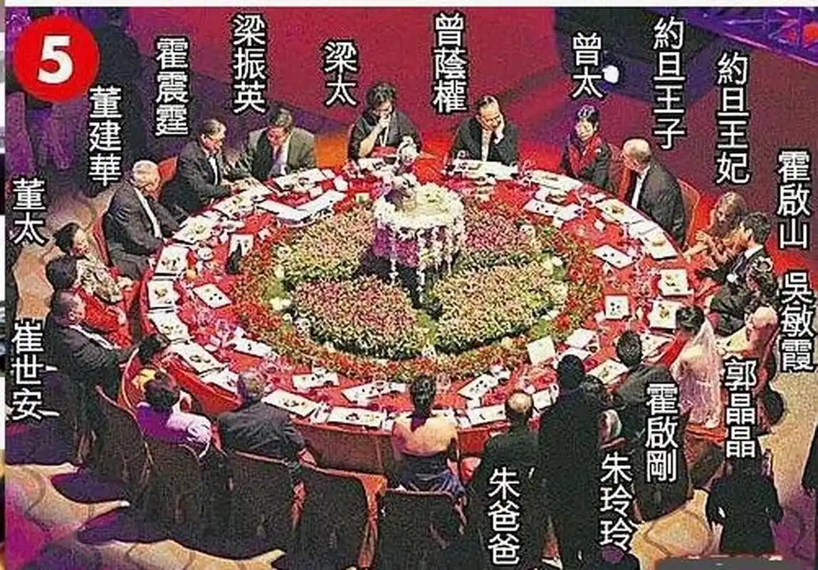 【老照片】2012年郭晶晶霍启刚结婚时候,主桌上都是谁?