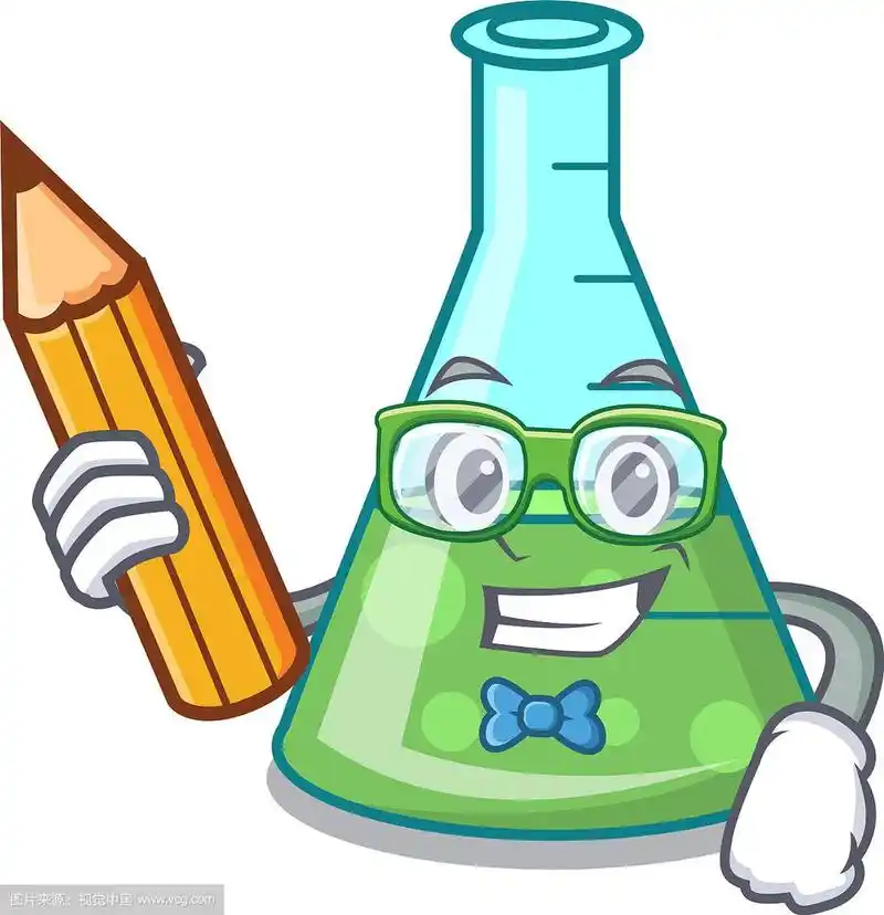 学生科学烧杯人物卡通