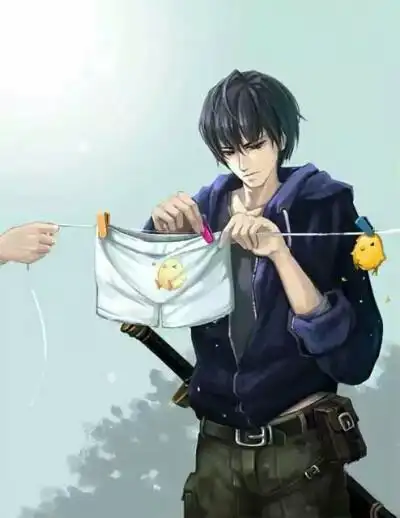 盗墓笔记#张起灵#小哥晒小黄鸡内裤#⊙ω