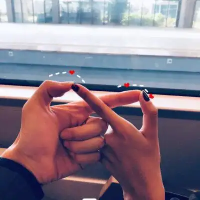 秀恩爱手势图