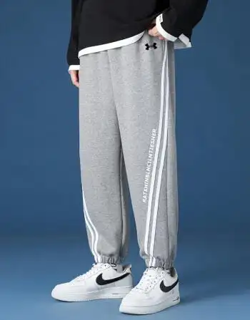 早安德玛男士裤子春秋季韩版潮流百搭休闲运动裤宽松束脚卫裤男潮kxpk