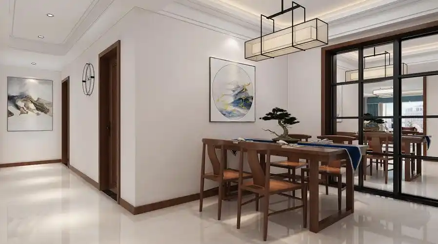 伟东新都150平简约中国风格装修效果图