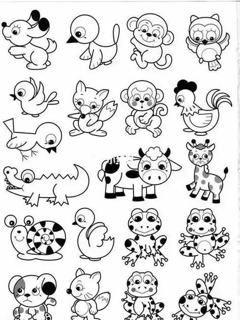 儿童创意画简笔画动物