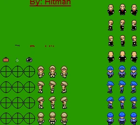 8738-杀手47-行走_rpg marker vx_行走_4方向-rpg_marker 游戏素材