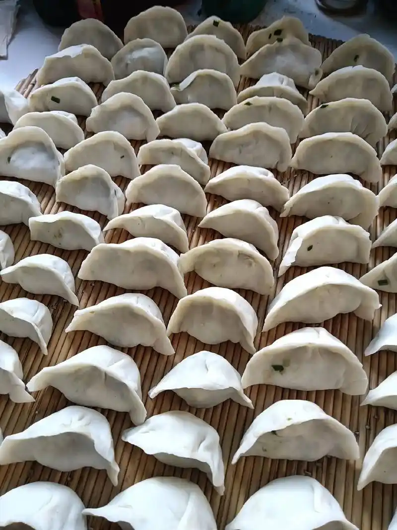 手工饺子 #真材实料才能做出好味道 #我在家里做饭不给国家 - 抖音