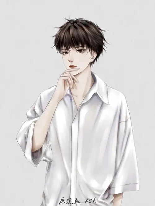 p站画师作品白衬衫小哥哥,小说封面人设图