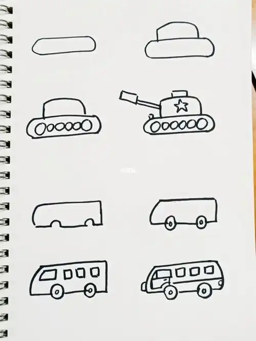 零基础小白控笔练习儿童简笔画步骤分解图