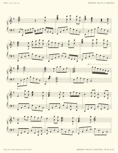 钢琴谱 - 铁血丹心