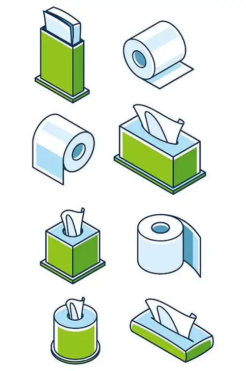 卡通生活用品纸巾元素
