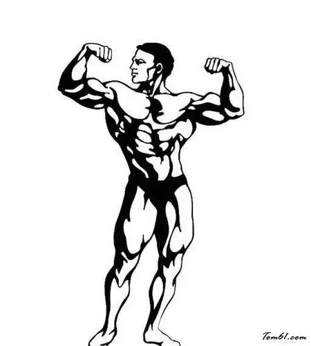 卡通肌肉男简笔画头像