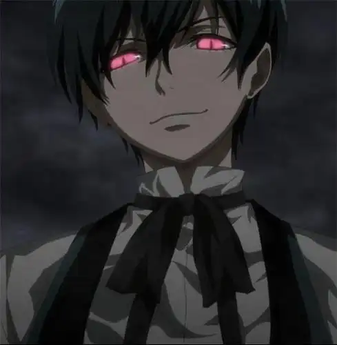 求几张黑发红眼骚年图片,谢谢